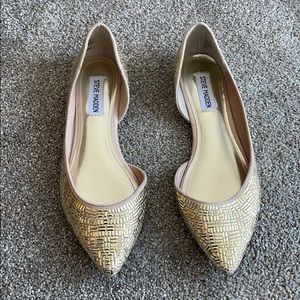 Steve Madden Gold Metallic Flats